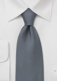 Single colored silk tie Silver gray necktie