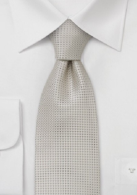 Wedding tie  -  Festive silk tie in platinum silver