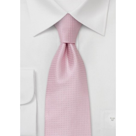Spring and Summer tie  -  Solid colored pink tie with fine pattern