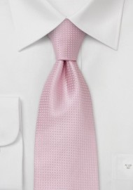 Spring and Summer tie  -  Solid colored pink tie with fine pattern