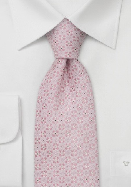 Designer neckties - Handmade silk tie in light pink