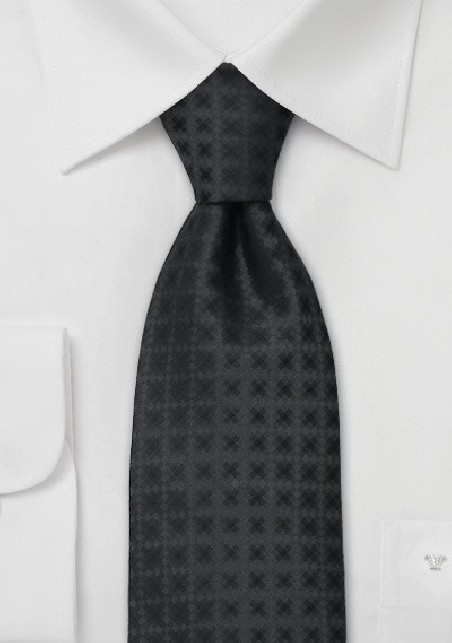 Brand name neckties - Dark gray silk tie by Chevalier