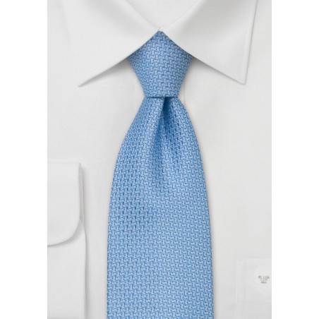 Designer neckties - Baby blue silk tie by Chevalier