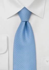 Designer neckties - Baby blue silk tie by Chevalier