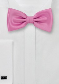 Rose-pink bow tie  - Pre-tied pink bow tie