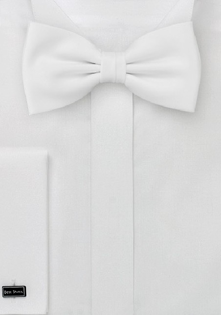 White bow tie  - Formal bow tie in bright white color
