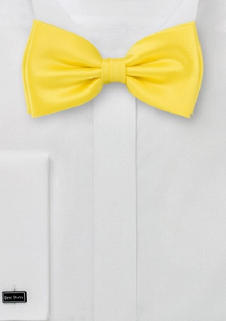 Yellow bow tie  - Pre-tied bow tie in yellow