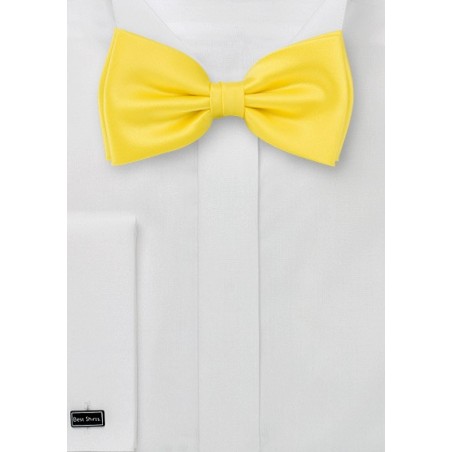 Yellow bow tie  - Pre-tied bow tie in yellow