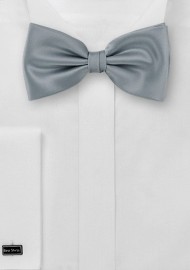 Silver bow tie - Formal bow tie in solid silver