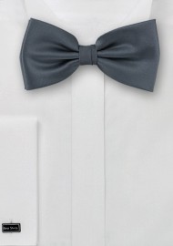 Dark gray bow tie  -  Solid color bow tie in dark gray