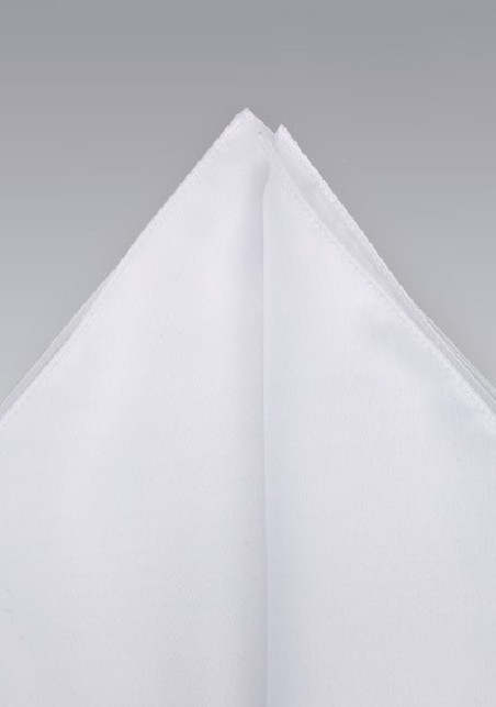 White pocket square -  Classic bright white hankie
