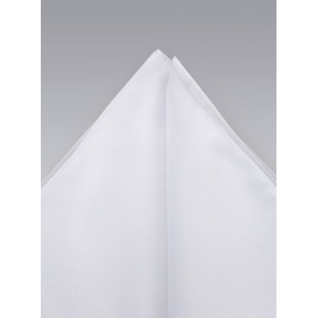 White pocket square -  Classic bright white hankie