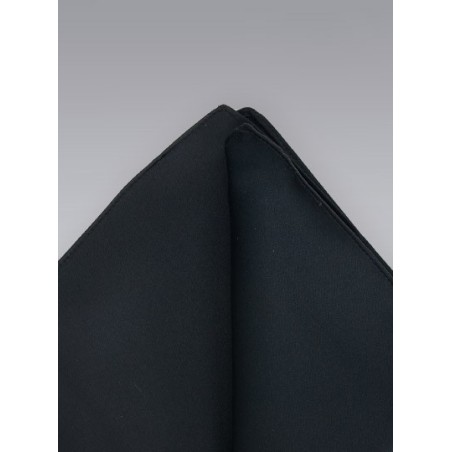 Black hankie -  Classic black pocket square