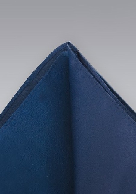 Pocket Squares - Solid color dark blue hankie