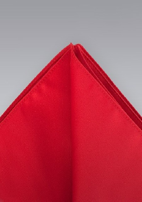 Pocket Squares -  Bright red hankie