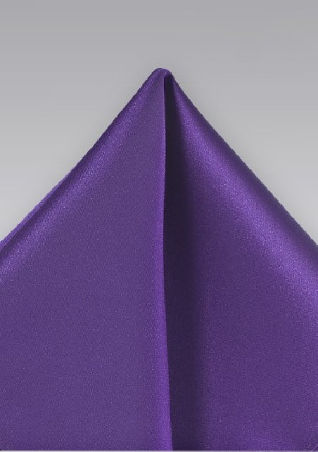 Dark purple pocket square  -  Solid color hankie in dark purple