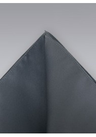 Gray pocket square -  Solid color dark gray hankie