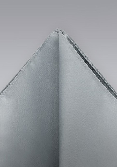 Pocket Square  -  Solid Silver Hankie