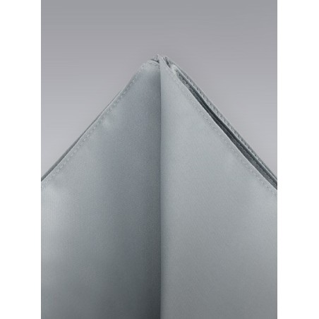 Pocket Square  -  Solid Silver Hankie