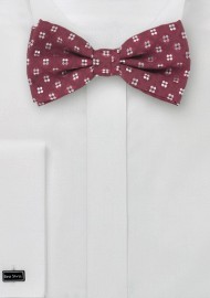 Wine Red Bow Tie & Pocket Square