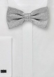 Silver Bow Ties - Bow Tie & Matching Pocket Square