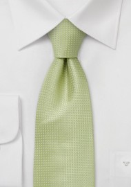 Light Lime Green Silk Tie for Kids