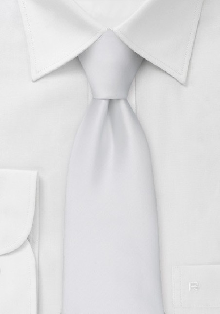 Clip on ties - White clip-on necktie
