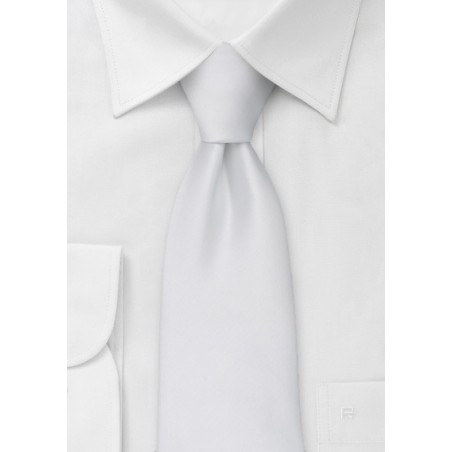 Clip on ties - White clip-on necktie