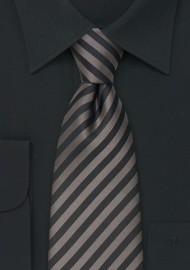Licorice-Gray Silk Tie