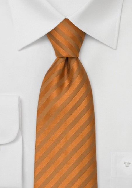 Broze-Copper Orange Necktie in XL Size
