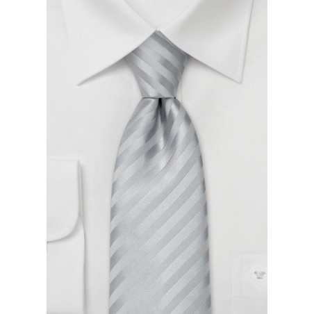 Silver Silk Tie