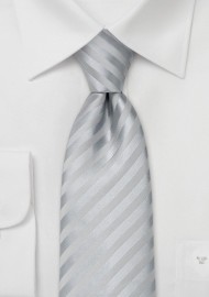 Silver Silk Tie