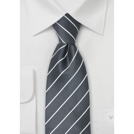 Elegant men's ties - Graphite striped necktie