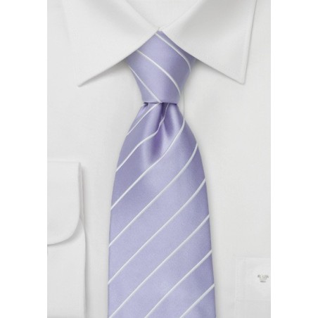 Trendy Neckties - Lilac striped necktie