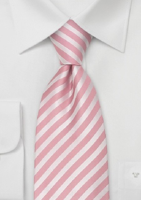 Pink Neckties - Modern Striped Pink Tie