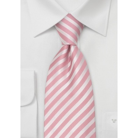 Pink Extra Long Ties - Pink silk tie in XL length