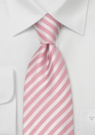 Pink Extra Long Ties - Pink silk tie in XL length