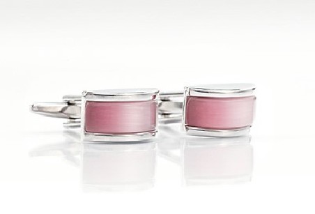 Modern Pink Cufflinks - Designer cufflinks by Mont Pellier