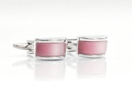 Modern Pink Cufflinks - Designer cufflinks by Mont Pellier