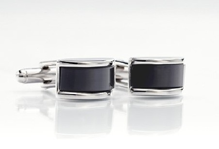 Black Cufflinks - Precious Stone Cufflinks