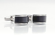 Black Cufflinks - Precious Stone Cufflinks