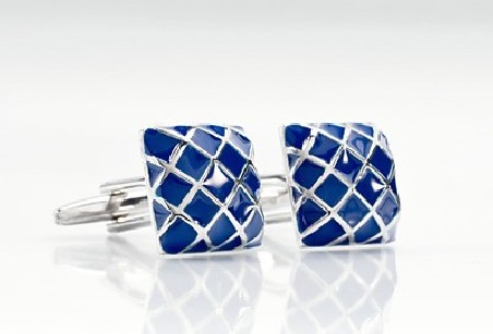 Blue Cufflinks - Designer cufflinks by Mont Pellier