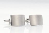 Modern Cufflinks - Brished Steel Cufflinks by Mont Pellier