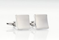 Cufflinks - Brushed Silver Cufflinks