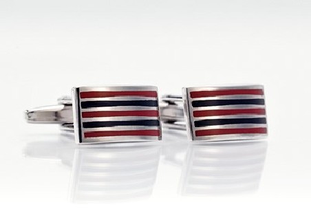 Trendy cufflinks - Cufflinks with Red and Black