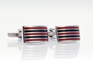 Trendy cufflinks - Cufflinks with Red and Black