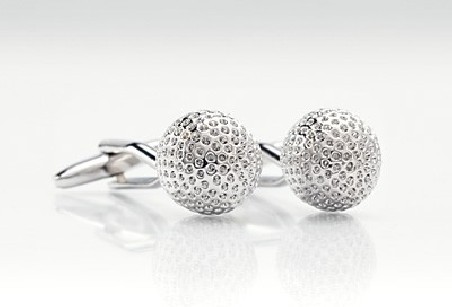 Golfball Cufflinks - Silver designer cufflinks by Mont Pellier
