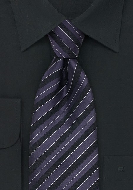 Purple Striped Tie