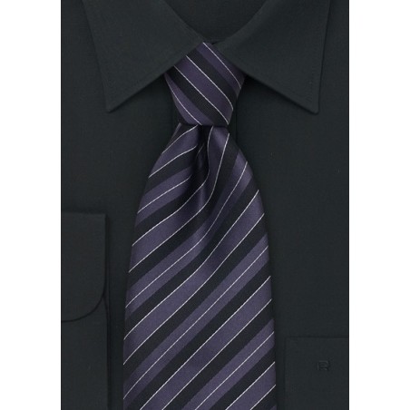 Purple Striped Tie