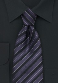 Purple Striped Tie